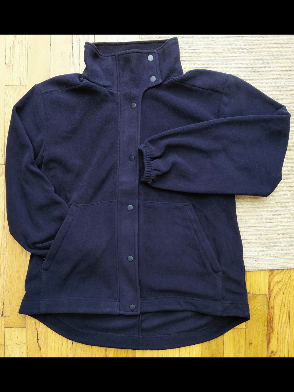 Never Worn-Beyond Yoga Fleece Deep Black Jacket/Pullover Top